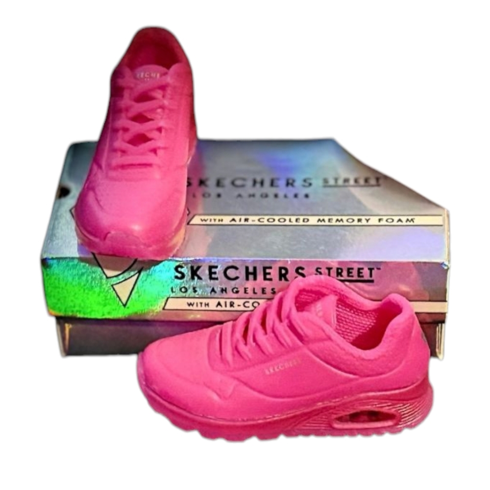 Miniature Mini-Brands Skechers Hot Pink Uno Sneakers for Ken Doll Integrity Toys